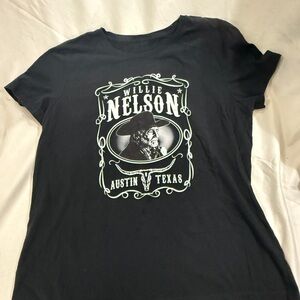 Willie Nelson Austin Texas Graphic T-Shirt Size Large Country Music Tee